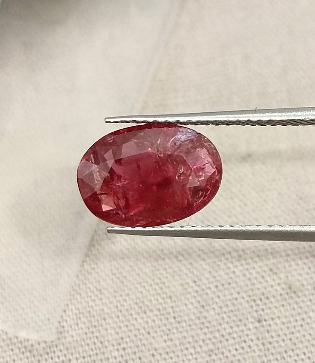 2.59ct Unheated Natural Ruby Mozambique SGL Certified Wine Red Oval Loose Gemstone