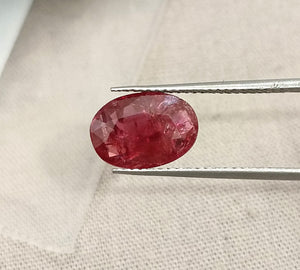 2.59ct Unheated Natural Ruby Mozambique SGL Certified Wine Red Oval Loose Gemstone