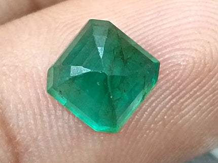 Zambian Emerald 2.28ct Deep Green Natural Octagon Cut Loose Gemstone