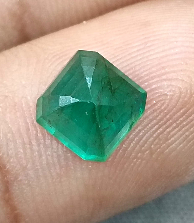 Zambian Emerald 2.28ct Deep Green Natural Octagon Cut Loose Gemstone