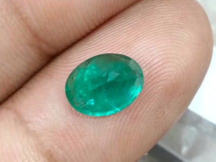 2.31ct Natural Emerald Deep Glass Green Zambia Minor oil SGL Certified Gemstone