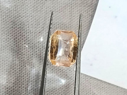 Padparadscha Sapphire 1.42ct Certified Pinkish Orange Unheated Octagon Cut Natural Loose Gemstone