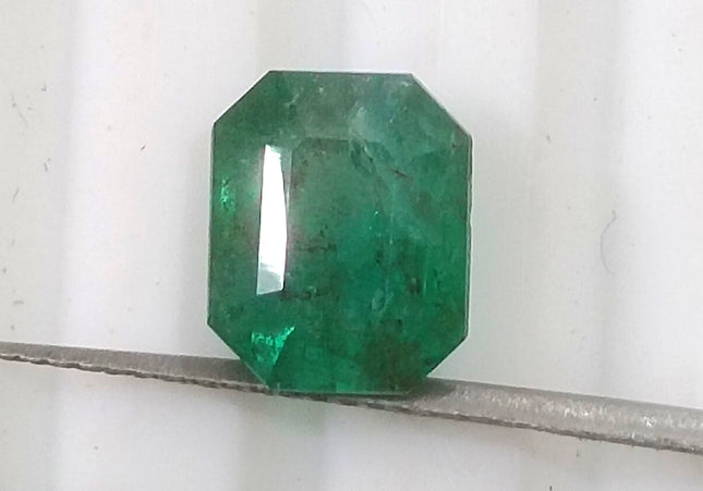 2.36ct GSI Certified Deep Green Zambian Emerald Earth Mined Loose Gemstone