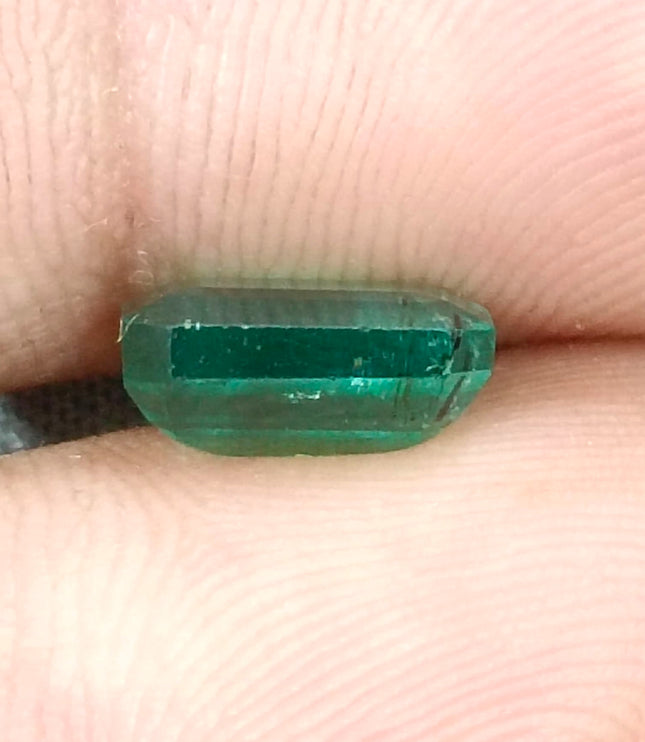 2.32ct Zambian Emerald, Natural Medium Light Green Octagon Cut Loose Gemstone