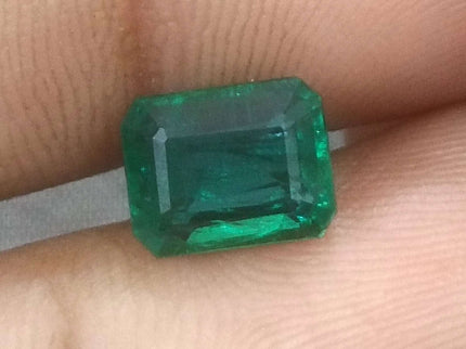 2.31ct Natural Emerald, High Quality Certified Zambian Origin Vivid Deep Green Stone