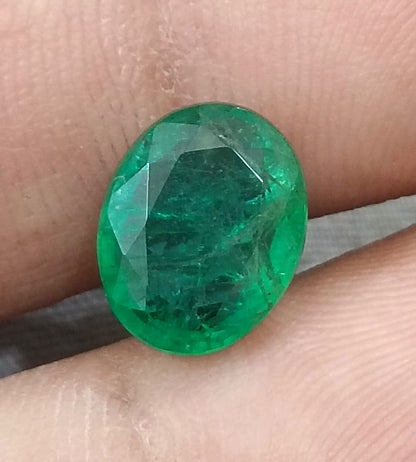 GSI Certified 3.19ct Medium Deep Vivid Green Emerald, 100% Natural Earth Mined Gem - SMSGEMS 