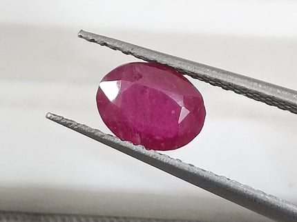 1.04ct Natural Mozambique Ruby Oval Red GSI Certified Gemstone H/GF