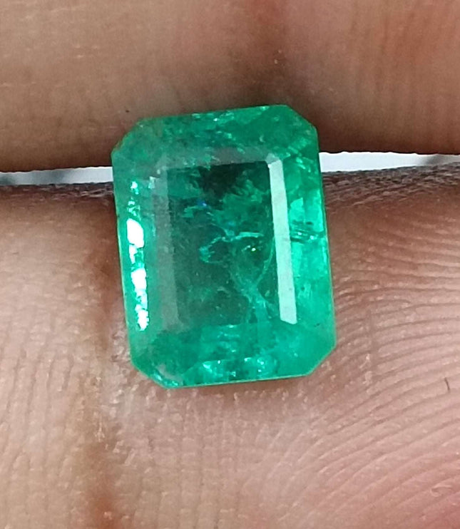 GSI Certified 1.76ct Natural Zambian Emerald Stone
