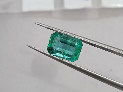 0.96ct Emerald Natural Zambia SGL Certified Medium Deep Green Octagon Cut Loose Gemstone
