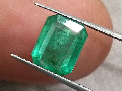 Zambian Emerald 1.62ct Certified Natural Octagon Cut Loose Gemstone