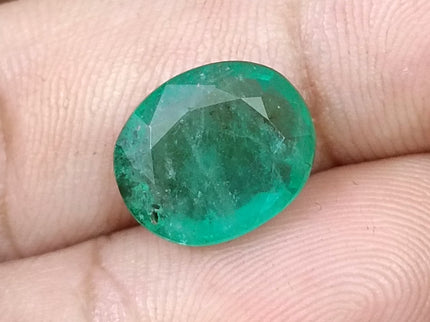 4.75ct Zambian Emerald Natural Oval Earth Mined Gemstone