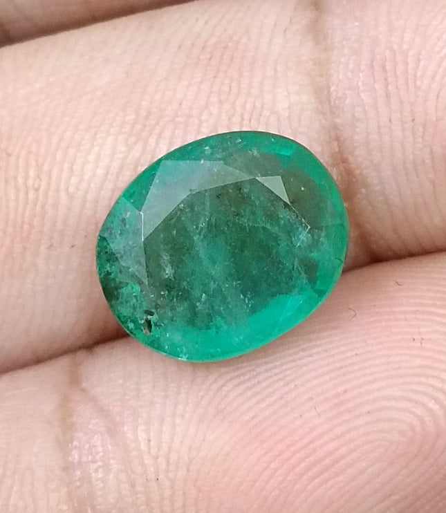 4.75ct Zambian Emerald Natural Oval Earth Mined Gemstone