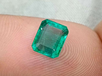 Certified 1.57ct Zambian Natural Emerald