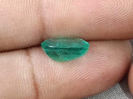 3.29ct Certified Natural Emerald Stone Zambian Medium Light Green Oval Cut Loose Gemstone