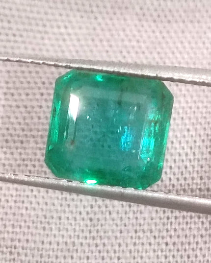 GSI USA Certified Medium Deep Green Zambian Emerald Minor Oiled Loose Gemstone