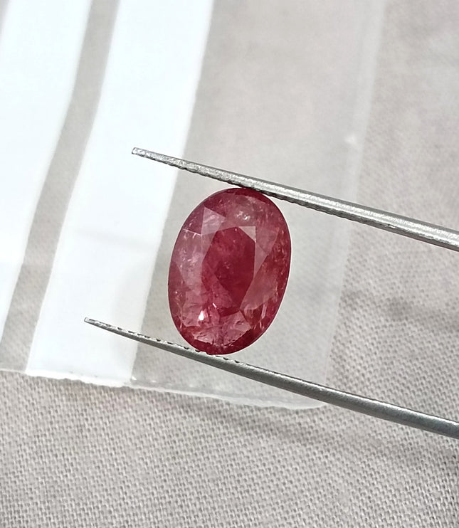 3.29ct Untreated Natural Mozambique Ruby Rasberry Red SGL Certified Oval Loose Gemstone