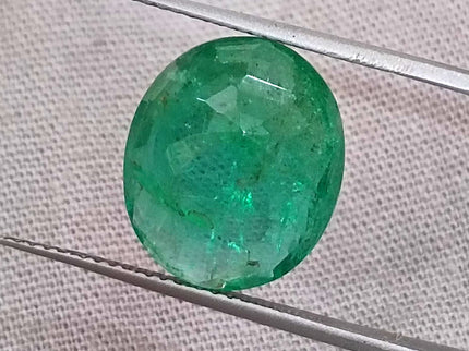Natural Emerald 6.23ct Certified Zambian Origin Medium Deep Green Gemstone
