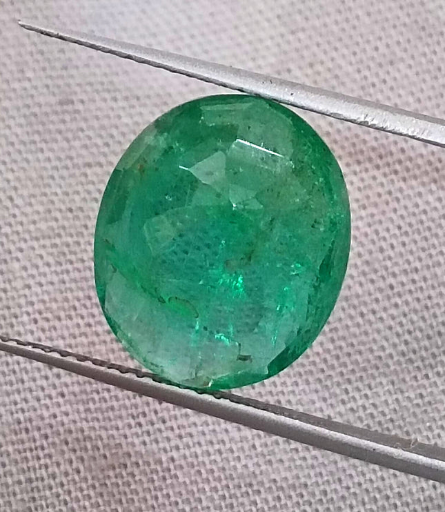 Natural Emerald 6.23ct Certified Zambian Origin Medium Deep Green Gemstone