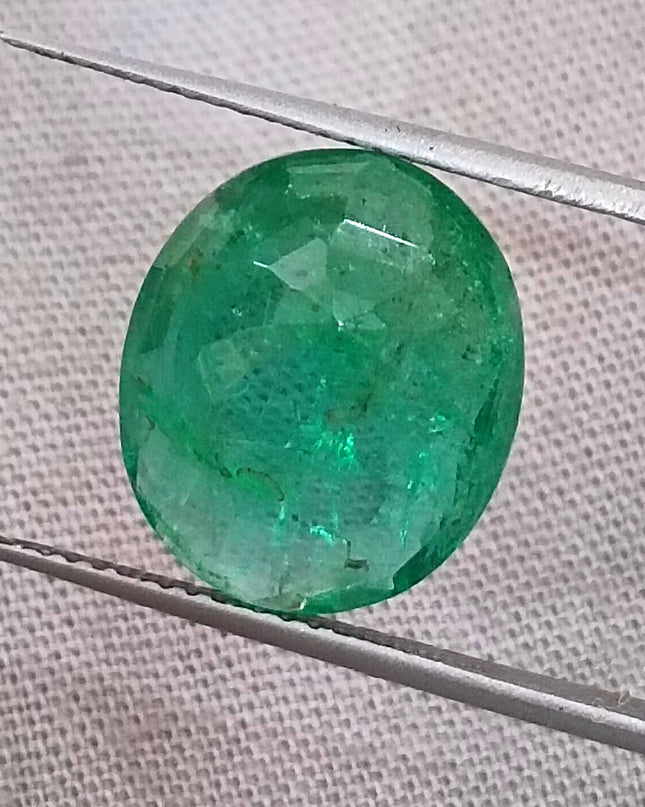 GSI Certified 6.32ct Medium Deep Emerald, Natural Gemstone