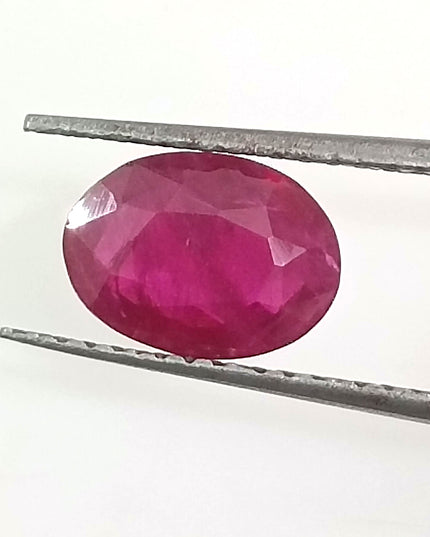 GSI Certified 1.10ct Deep Maroon Red Ruby, Untreated