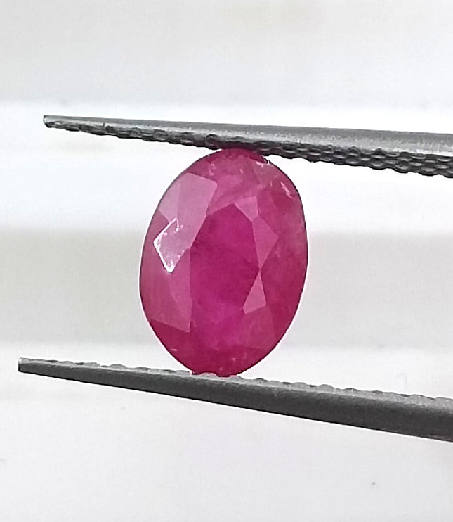 GSI Certified 1.03ct Mozambique Ruby, Natural Untreated Gemstone