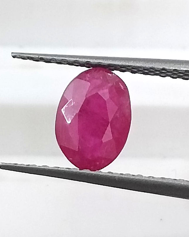 GSI Certified 1.03ct Mozambique Ruby, Natural Untreated Gemstone
