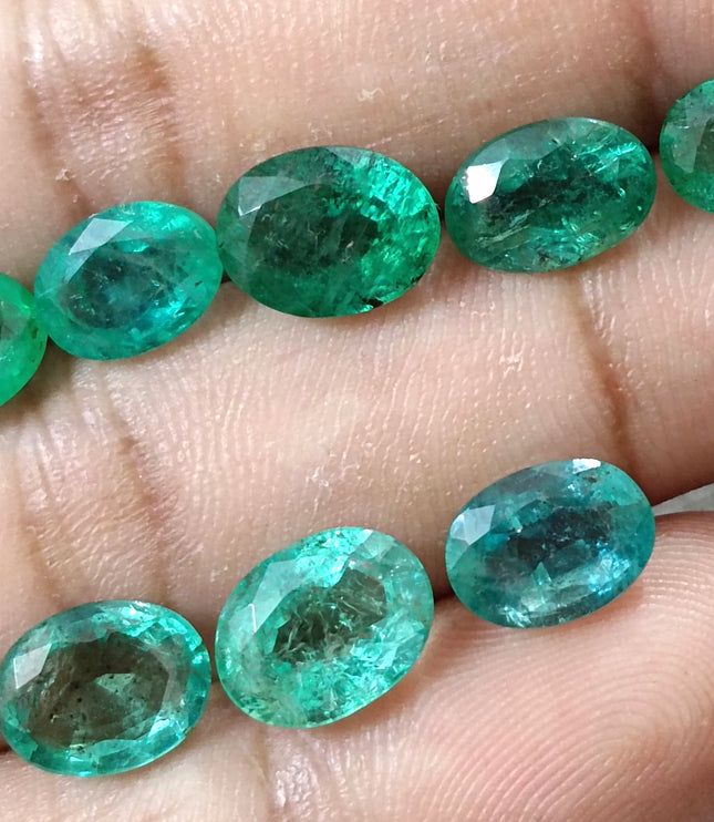 17.00ct Emerald Parcel Natural Medium Green Oval Cut Loose Gemstones