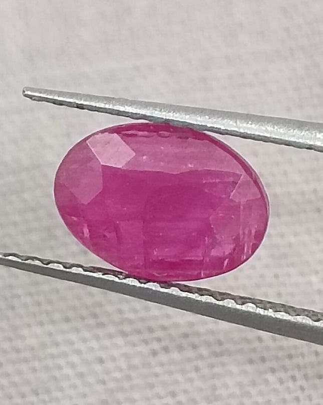 GSI Certified 1.32ct Mozambique Ruby, Natural untreated Gemstone