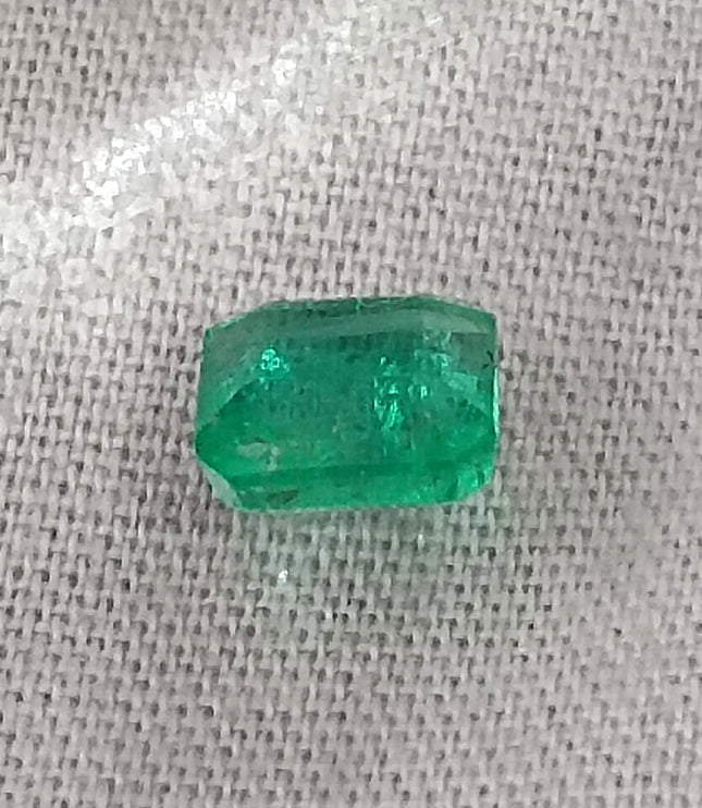 Colombian Emerald 1.34ct Natural Vivid Green Octagon Cut Loose Stone