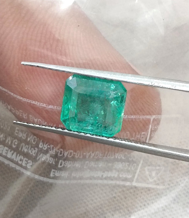 2.08ct Emerald Natural Octagon Cut Medium Intense Green Gemstone