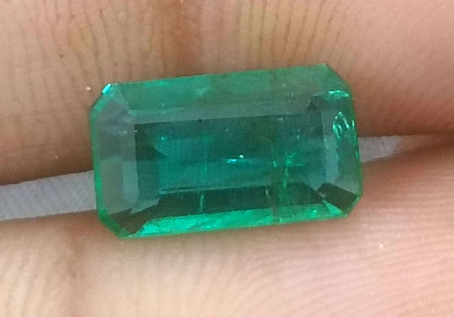 2.29ct High Quality GSI USA Certified Vivid Green Zambian Emerald Minor Oiled Loose Gemstone