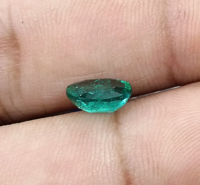 1.53ct Natural Emerald Zambia Medium Deep Green SGL Certified Oval Cut Loose Stone