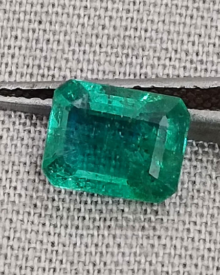 1.27ct Quality Natural Zambian Emerald Stone Deep green Gemstone