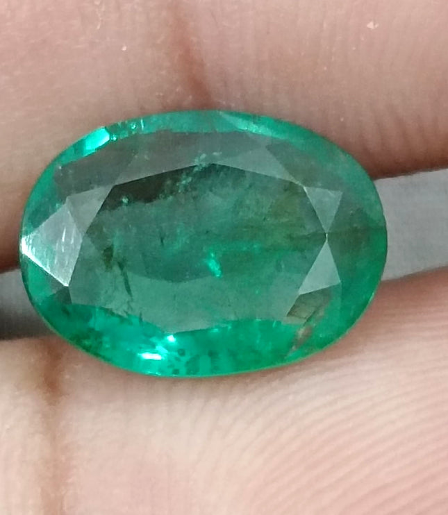 Certified 3.40ct Zambian Emerald