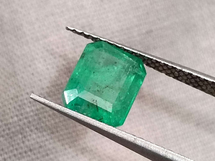 Zambian Emerald 1.62ct Certified Natural Octagon Cut Loose Gemstone