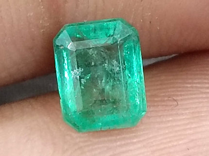 Panjshir Emerald 1.33ct Certified Natural Emerald cut Minor Oiled Loose Gemstone