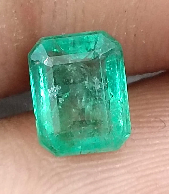 Panjshir Emerald 1.33ct Certified Natural Emerald cut Minor Oiled Loose Gemstone