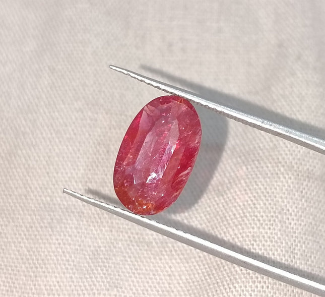 2.95ct Unheated Natural Mozambique Blood Red SGL Certified Ovsl Cut Gemstone