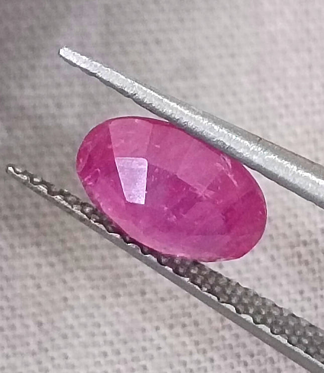 GSI Certified 1.37ct Mozambique Ruby, Natural Untreated Gemstone