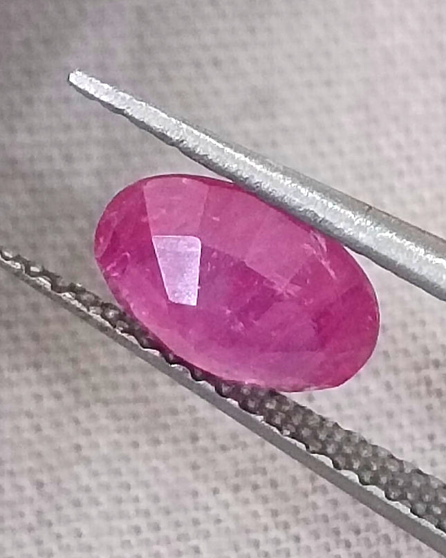 GSI Certified 1.37ct Mozambique Ruby, Natural Untreated Gemstone