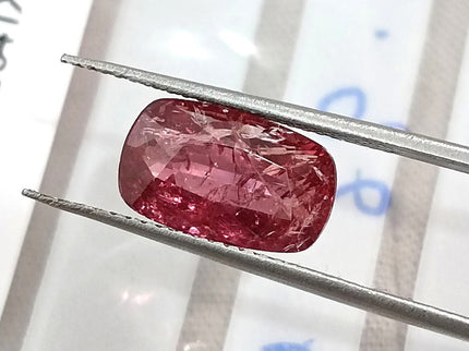 2.96ct Unheated Mozambique Ruby Rasberry Red SGL Certified Cushion Cut Loose Gemstone