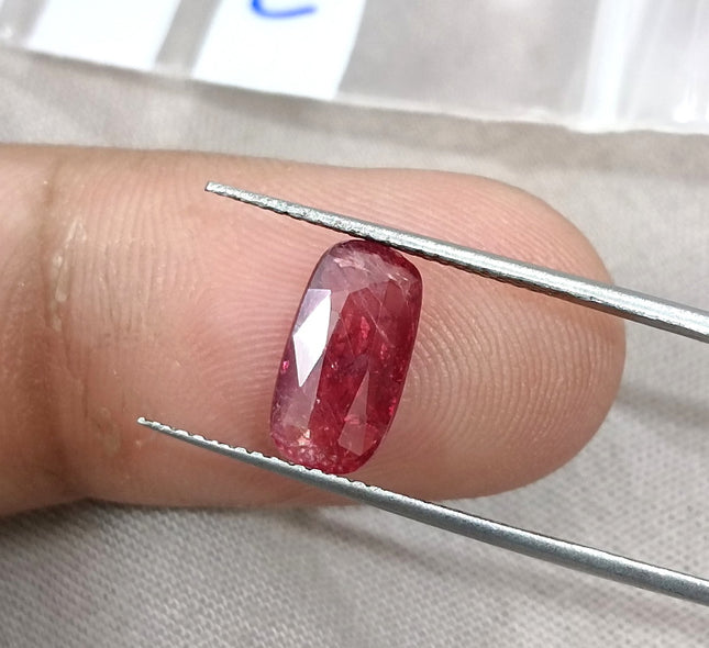 2.04ct Unheated Natural Ruby Wine Red SGL Certified Mozambique Cushion Cut Loose Stone