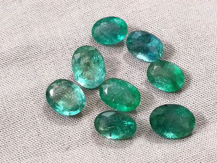17.00ct Emerald Parcel Natural Medium Green Oval Cut Loose Gemstones
