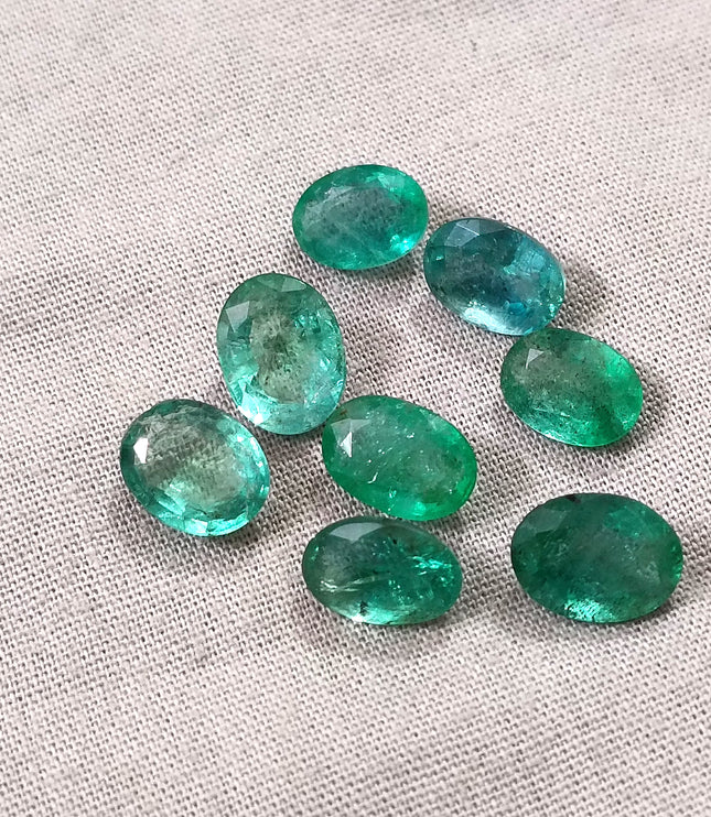 17.00ct Emerald Parcel Natural Medium Green Oval Cut Loose Gemstones