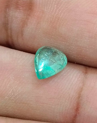 1.66ct Pastel Green Russian Emerald, 100% Natural Earth Mined Gemstone