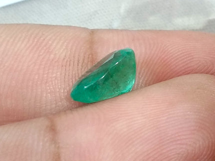3.13ct Bright Sea Green Natural Emerald Zambia Minor Oiled Oval Cut SGL Certified Gemstone