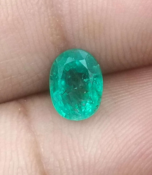 1.31ct Certified Natural Zambian Emerald Stone.