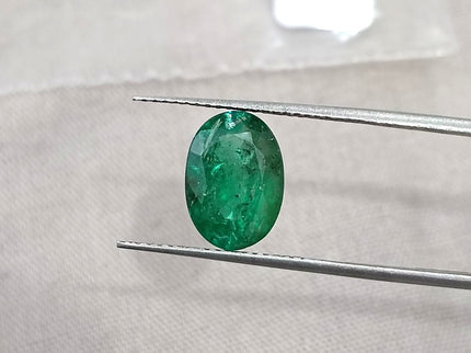2.37ct Emerald Natural Deep Pure Green SGL Certified Oval Cut Gemstone