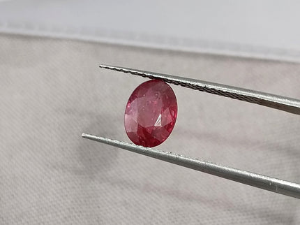 1.11ct Unheated Natural Ruby SGL Certified Mozambique Rasberry Red Oval Loose Gemstone