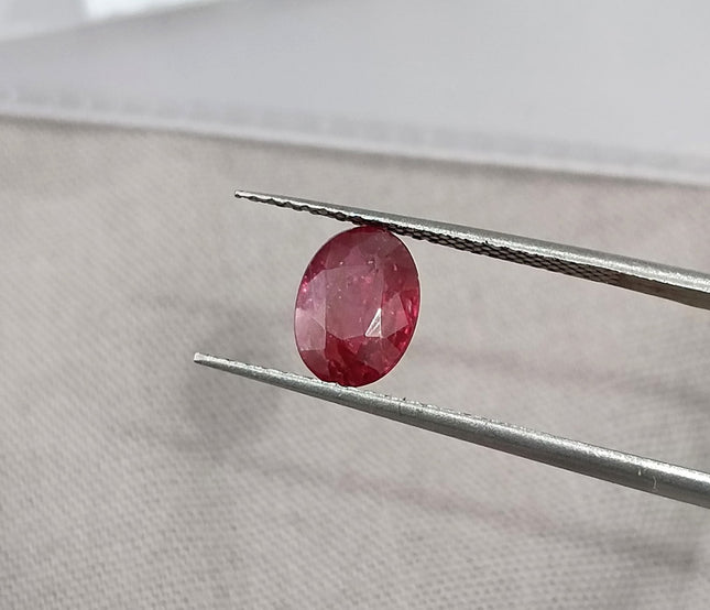 1.11ct Unheated Natural Ruby SGL Certified Mozambique Rasberry Red Oval Loose Gemstone